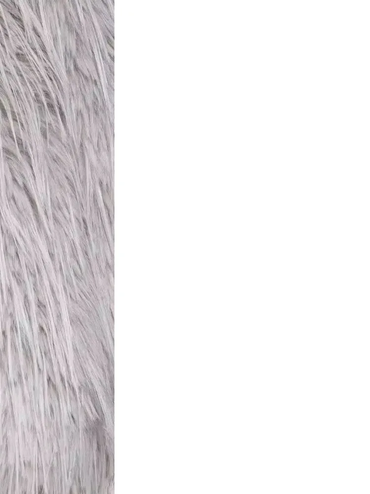 HH نساء موضة الصلبة س الرقبة طويلة الأكمام الطبيعية تقليد معطف الفرو الشتاء الإناث الدافئة عادية فضفاض أبلى جيوب سترة