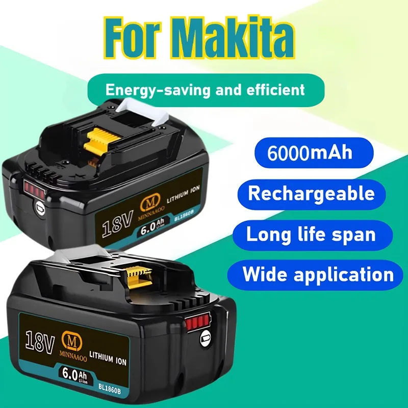 

НОВЫЙ 100% оригинальный аккумулятор для Makita 18 В, 6 Ач BL1840 BL1850B BL1860B Совместим с LXT400.