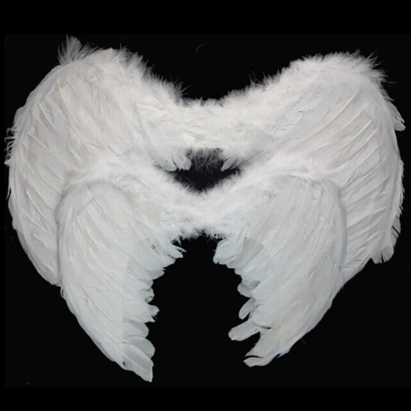 White Feather Angel Wing Halloween Carnival Party Christmas Masquerade Cosplay Costume Dance Party Fairy Wing Props