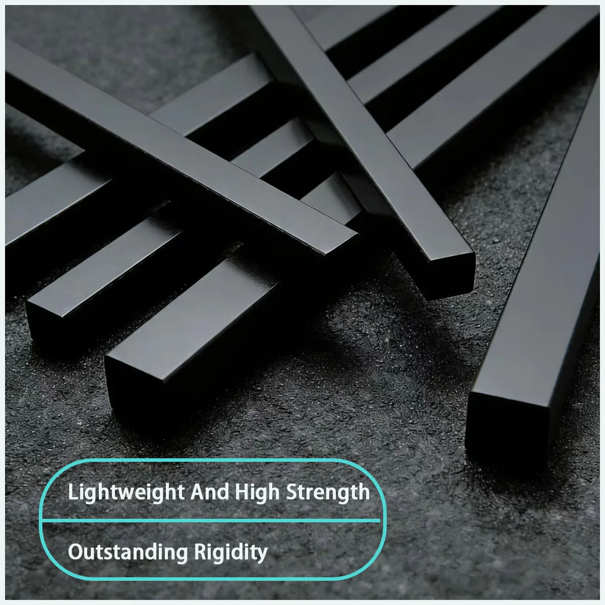 Square solid carbon fiber rod with a side length of 1.4-20mm is used for mechanical structural