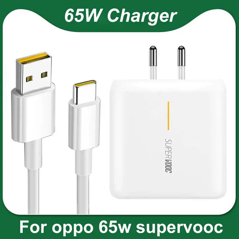 For OPPO 65W Super VOOC Charger Find Apply to OPPO Reno 5 Pro 4 SE 4 Pro Realme 7 Pro X7 X7 Pro X50 Pro 5G USB Type-C Cable