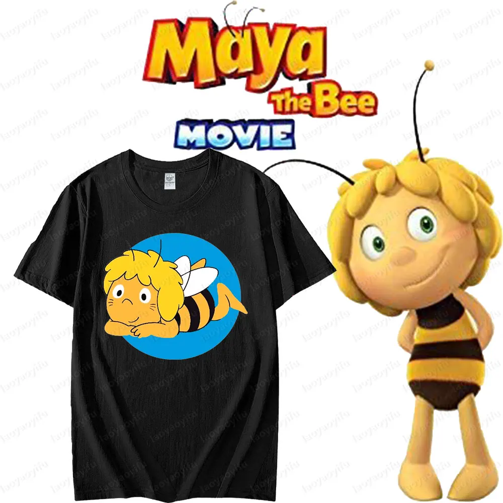 

Maya The Bee Movie Cute Printed T-shirt Cartoon and Animated Film Enthusiasts Women Men Universal Fashion Casual Crewneck Tshirt