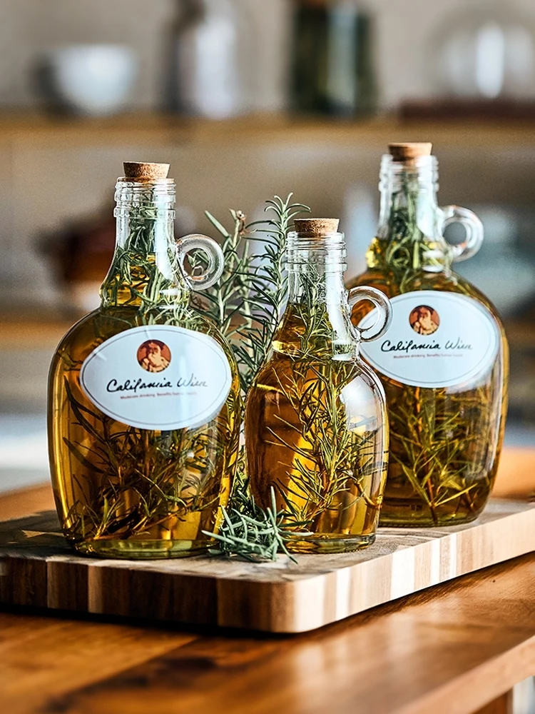 Large Capacity Glass Oil Dispenser Bottle with No Drip Spout for Kitchen Olive Oil Vinegar Soy Sauce Clear Cruet Pourer