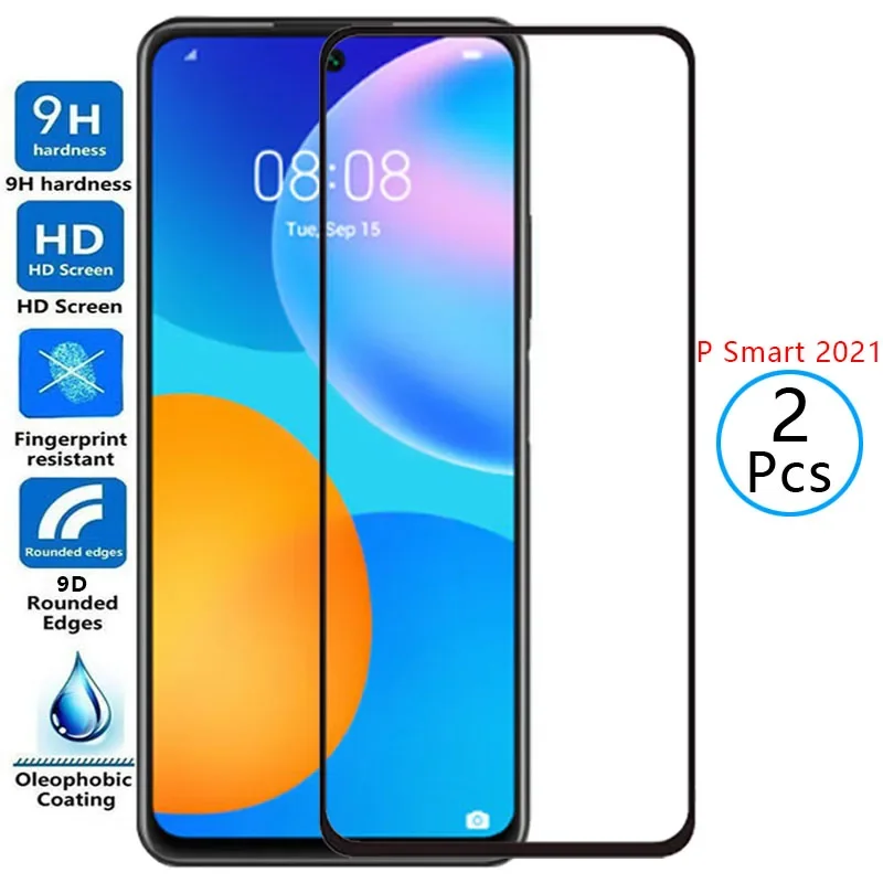 9d protective tempered glass for huawei p smart 2021 screen protector on psmart2021 psmart smar smat safety film huawey huwei 9h