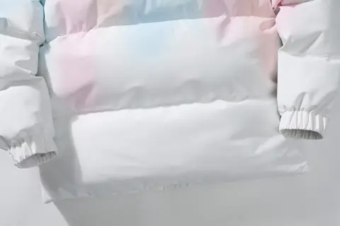 Herr Rosa - Blå Ombre-jacka med huva, pastelltonad vinterkappa med funktionella fickor 6 best sales pufferjacka herr - №6