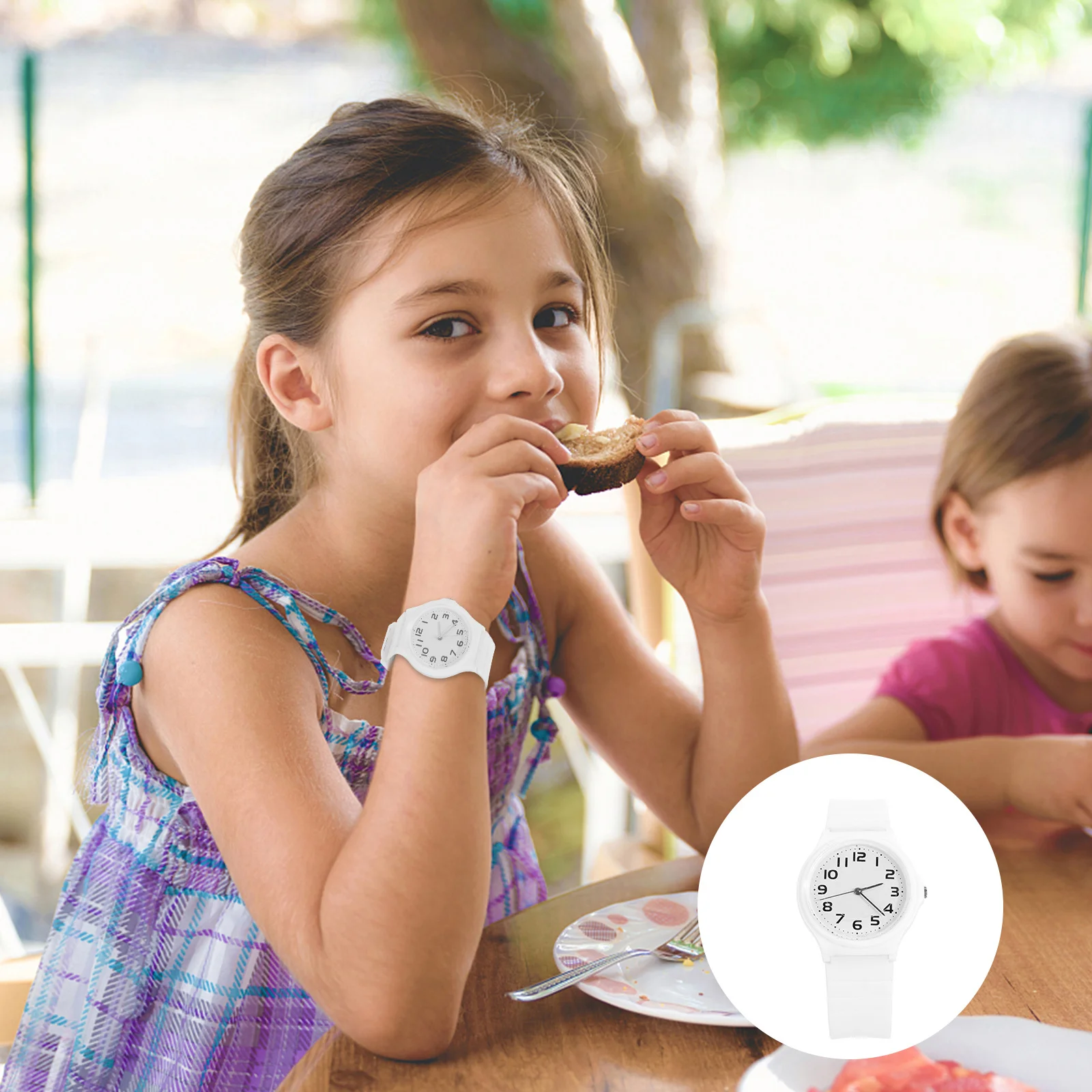 Waterproof Quartz Watch Casual Wrist Watch with Soft PU Strap Adjustable Buckle Comfortable for Students