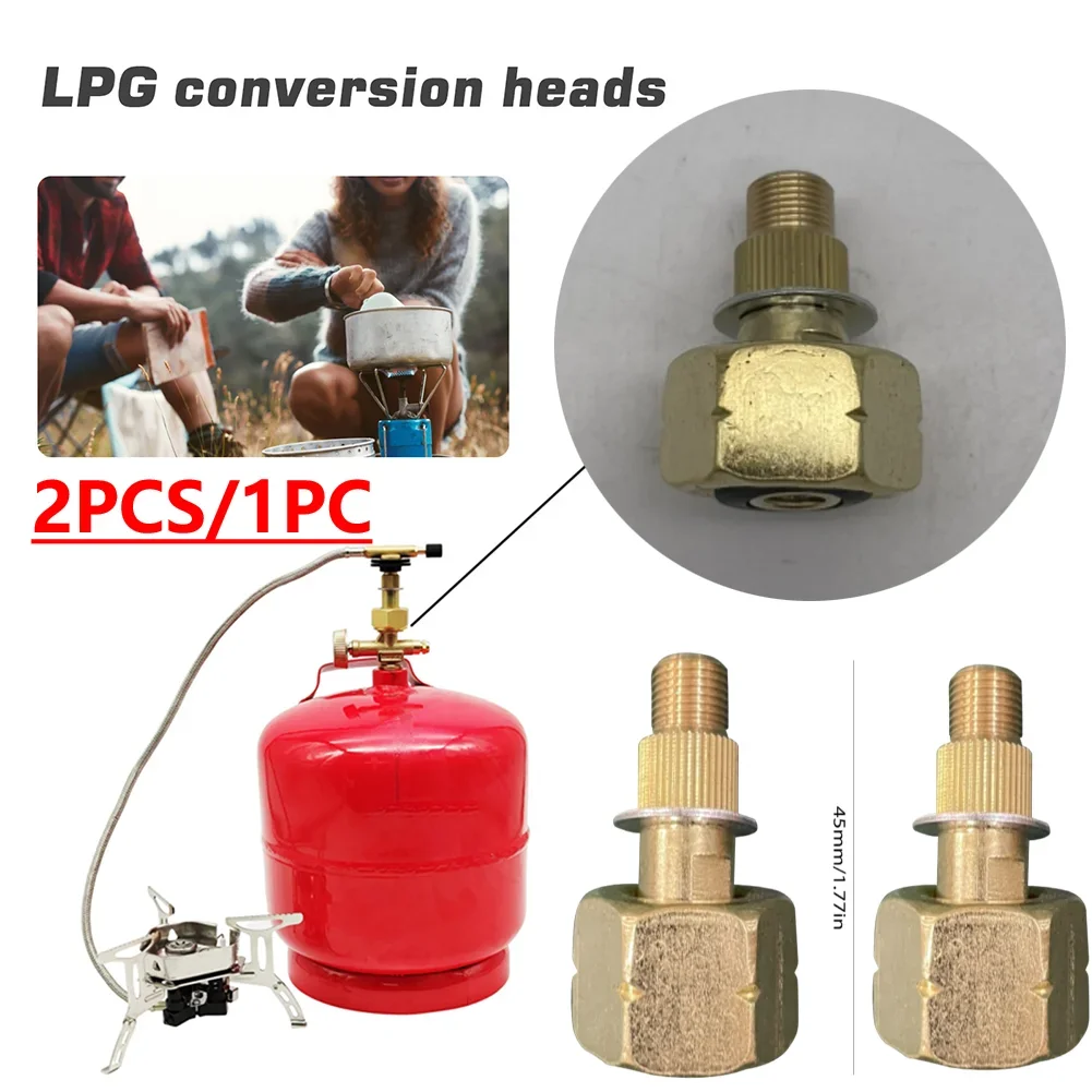 Camping-Gaskocher-Adapter aus Aluminiumlegierung Gastank-Adapter Flüssiggas-Zylinder-Anschluss Praktische Campingkocher-Zubehörteile