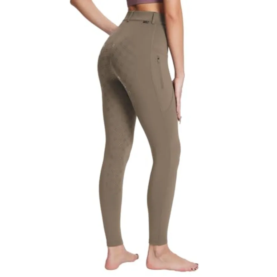 

baleaf Women's Winter Riding Pants Full Seat Breeches Fleece Horse Equestrian Tights Horseback Leggings Zipper Pockets