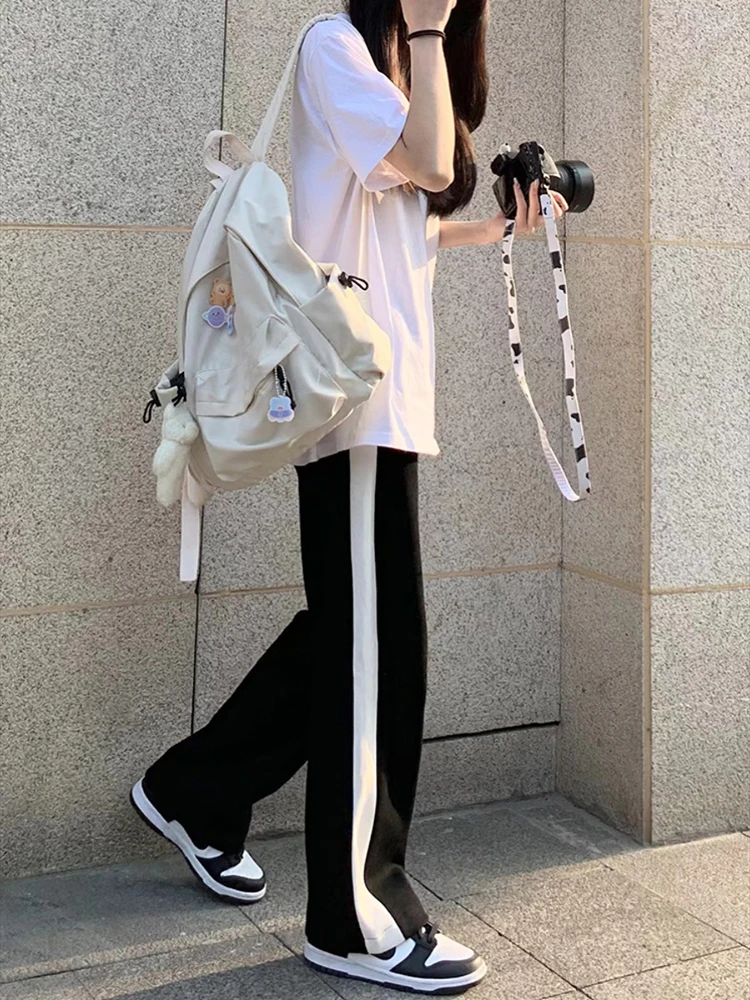 2023 Autumn  Casual Wide-Leg Pants Korean Version Streetwear Hip Hop Fashion Trousers Sweatpants Harajuku Pants