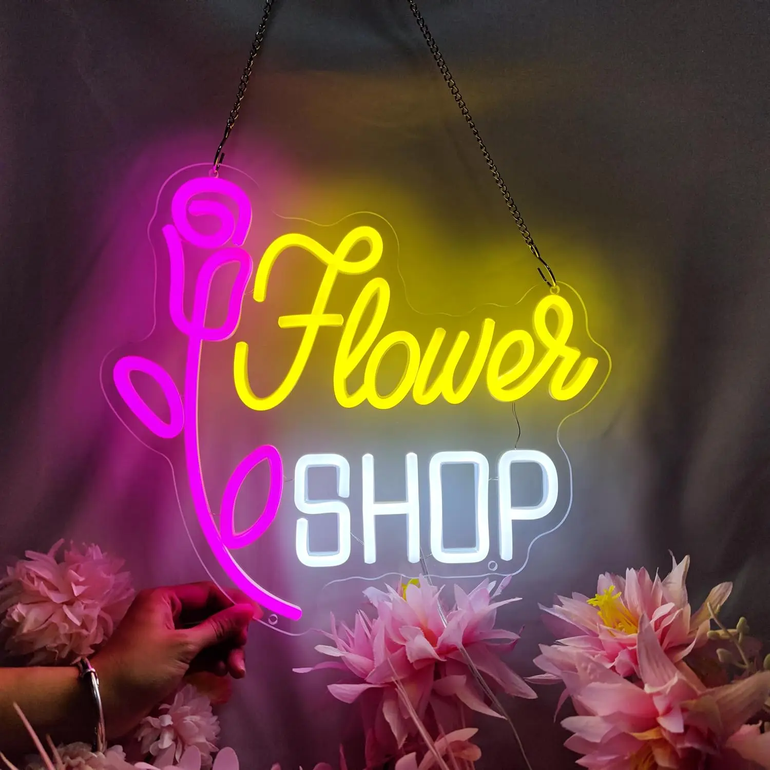 

Flower Shop Neon Sign for Wall Decor,Led Flower Neon Lights for Bedroom Wall Art Decor Man Cave Flower Shop Birthday Party Decor