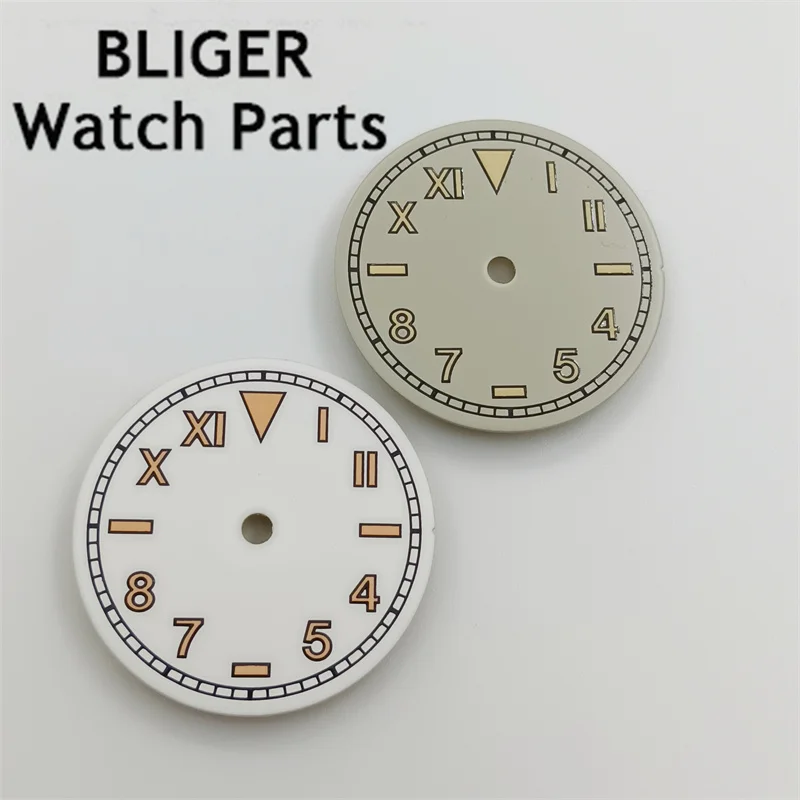 29mm black silver blue green orange yellow watch dial luminous fit NH35 NH36 Miyota8215 821A DG2813 3804 PT5000 movement