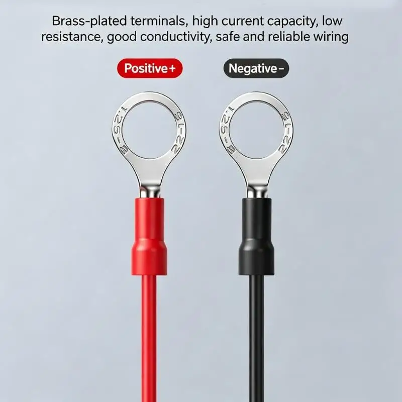 5521 Battery Cable with Blade Safety Section and Positive Negative Battery Eyelets for Mini Device Mobile Equipment Use D2RD