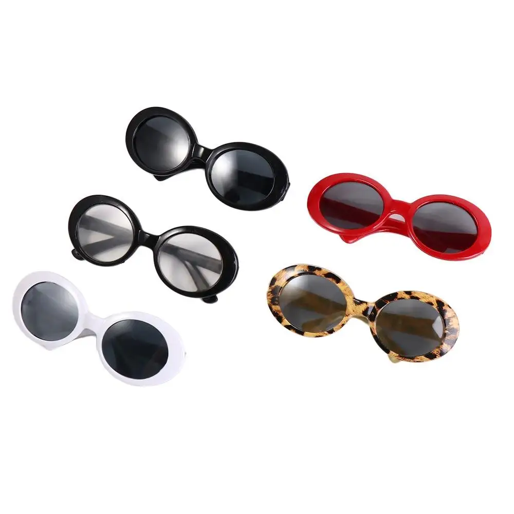 Accesorios para fotos, gafas para vestir, juguetes, decoración, marco redondo, gafas de sol para mascotas, Mini muñecas de moda, gafas, juguete para niñas