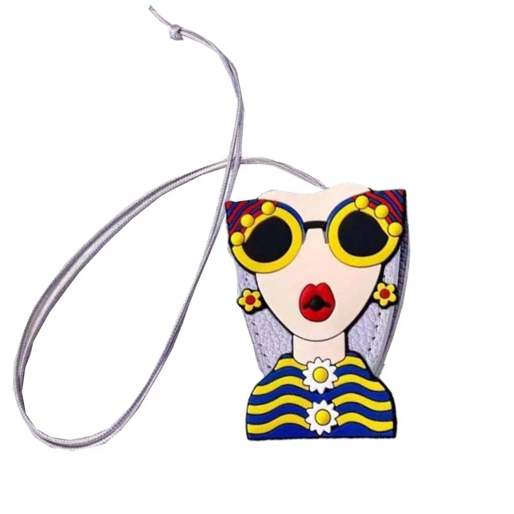 

Anti-lost Hanging Neck Glasses Clip Embroidery Anti-scratch Leather Sunglasses Storage Necklace Lightweight Creative