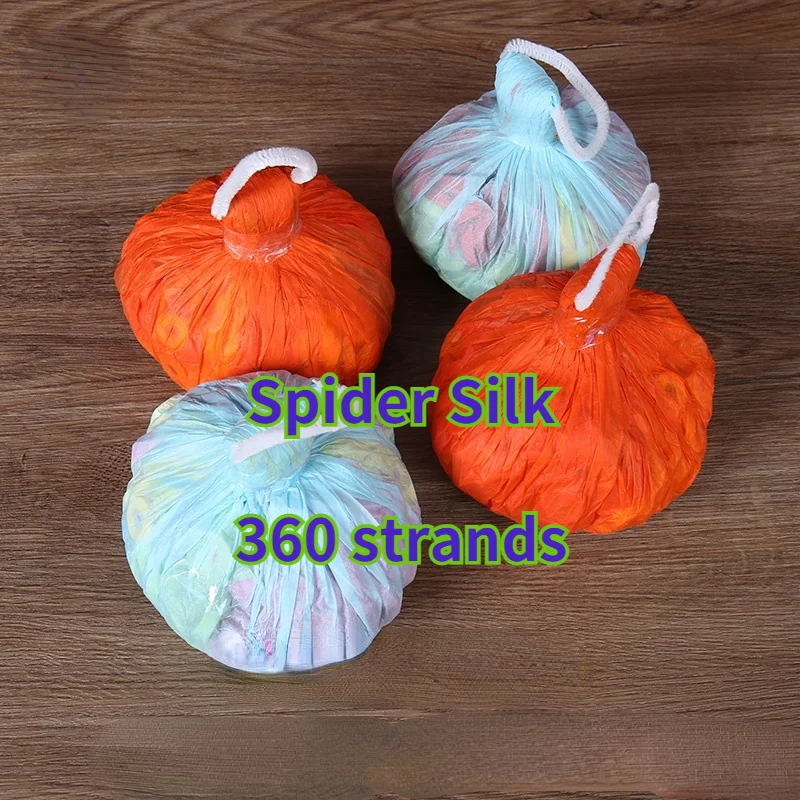 1Pcs 360 Strands Paper Spider Silk Magic Tricks(White/Multi Color Available) Throw Streamers Trick Magic Accessories Prop