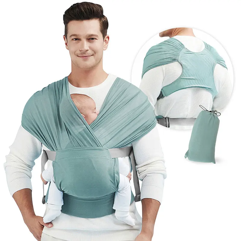 Multifuncional Baby Carrier Sling Wrap para recém-nascido de criança, fácil de transportar ergonômico infantil canguru amamentação saco, 0 a 36 meses