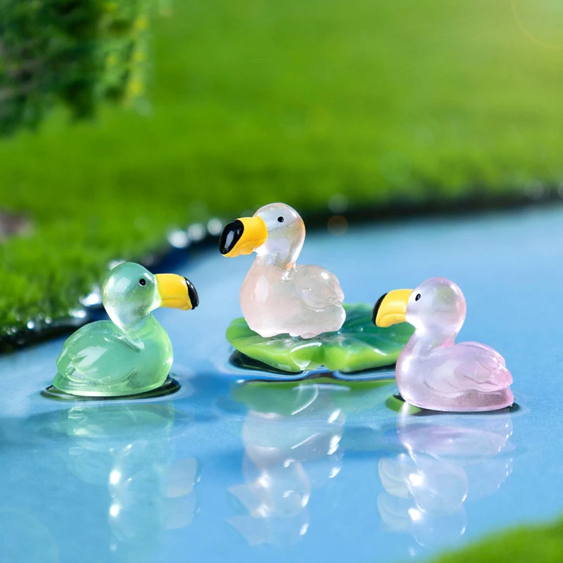 Mini Flamingo Ornamento Luminoso, Figuras Miniaturas, Flamingo Minúsculo, Micro Paisagem, Decoração Para Casa Acessórios, Presentes