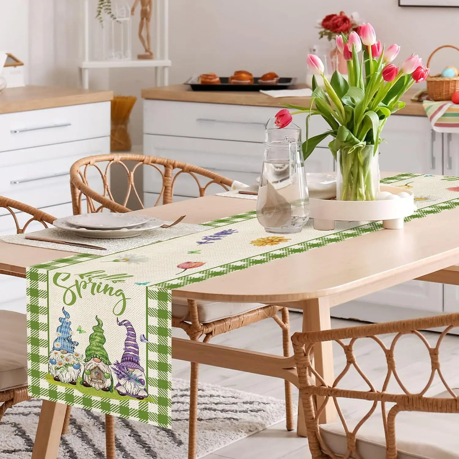 Halloween Table Runner Linen Waterproof TV Cabinet Cloth Festive Decoration Tea Table Mat