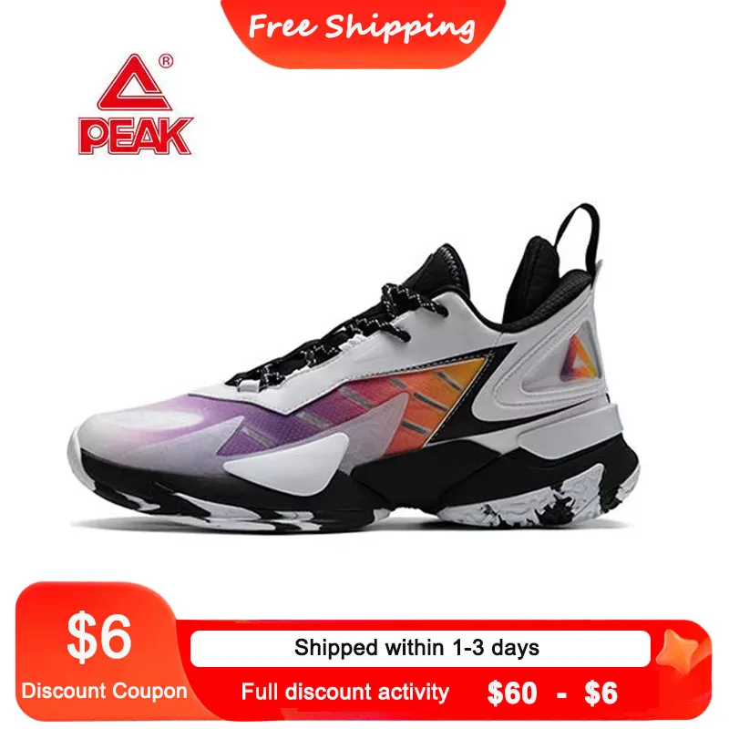 

Peak Basketball Sneakers Outdoor Combat Rebound Cushioned Breathable Male Sneakers,2024 Summer New Trend Versatile Shoes for Men