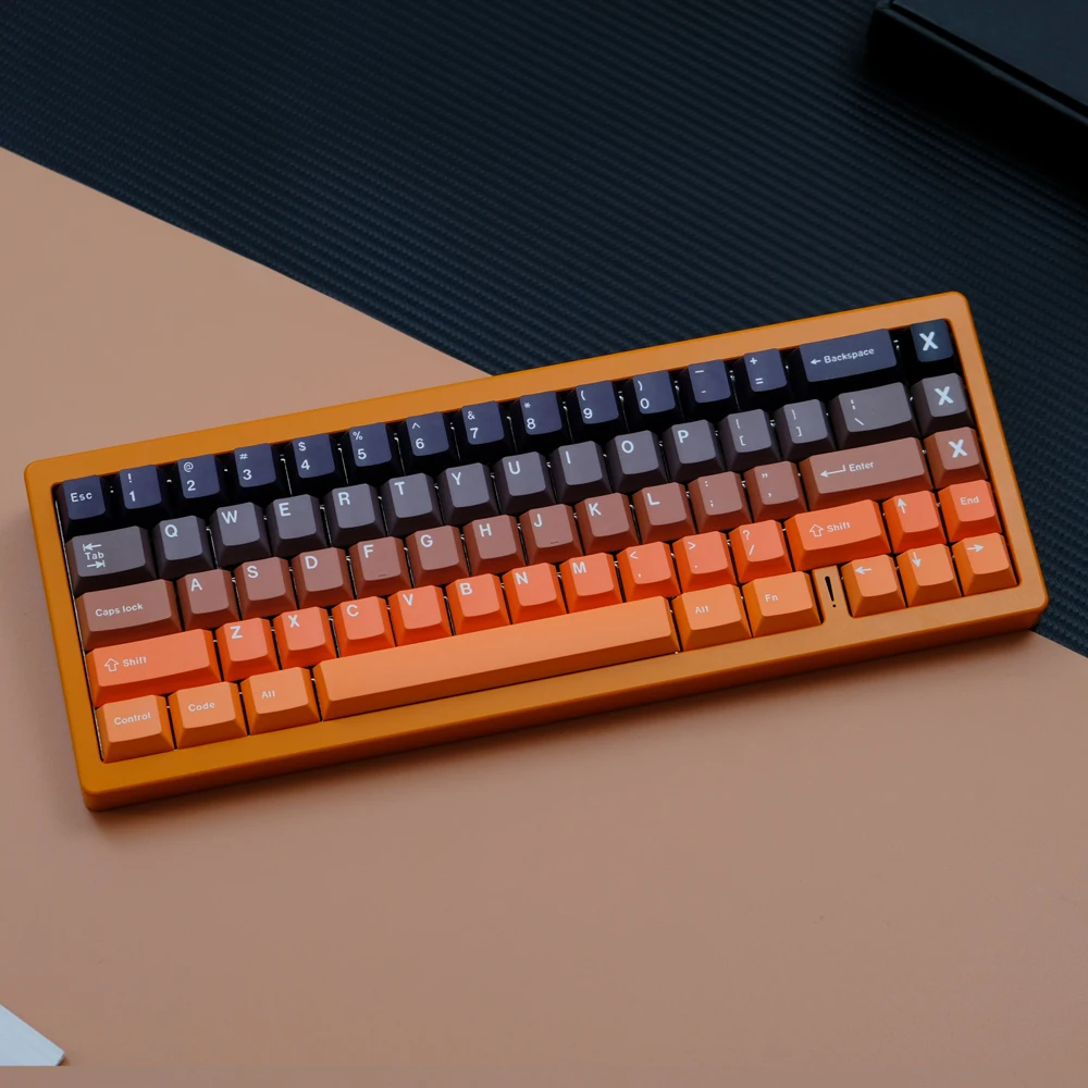 Imagem -02 - Sunconjunto Glow Gradient Keycaps Pbt Dye Sublimation Keycap Perfil Cereja Teclado Mecânico Conjunto