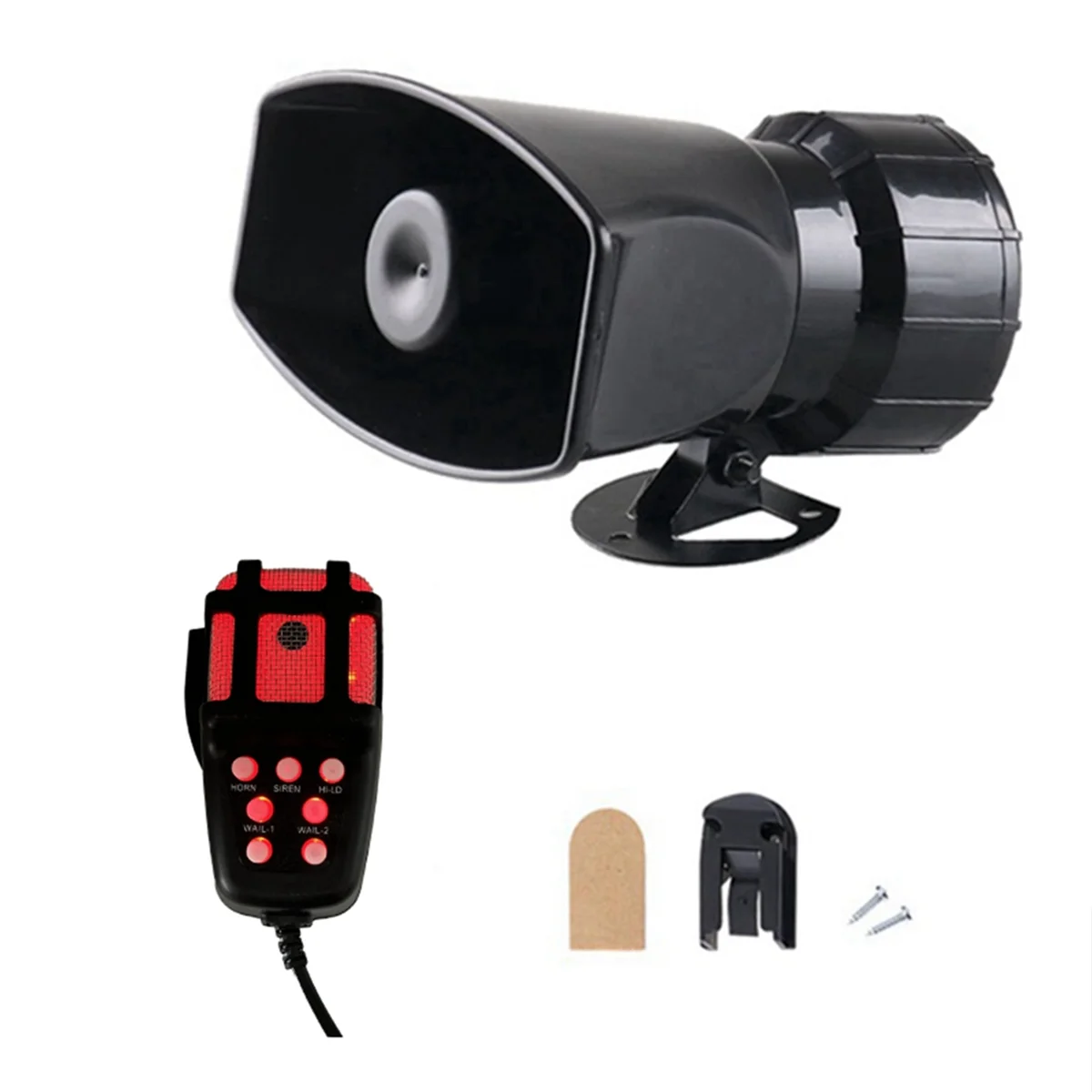 Mic PA System Emergency Amplifier Hooter Police Siren Air Horn Tone Car Horn Car Warning Alarm Speakers Loud