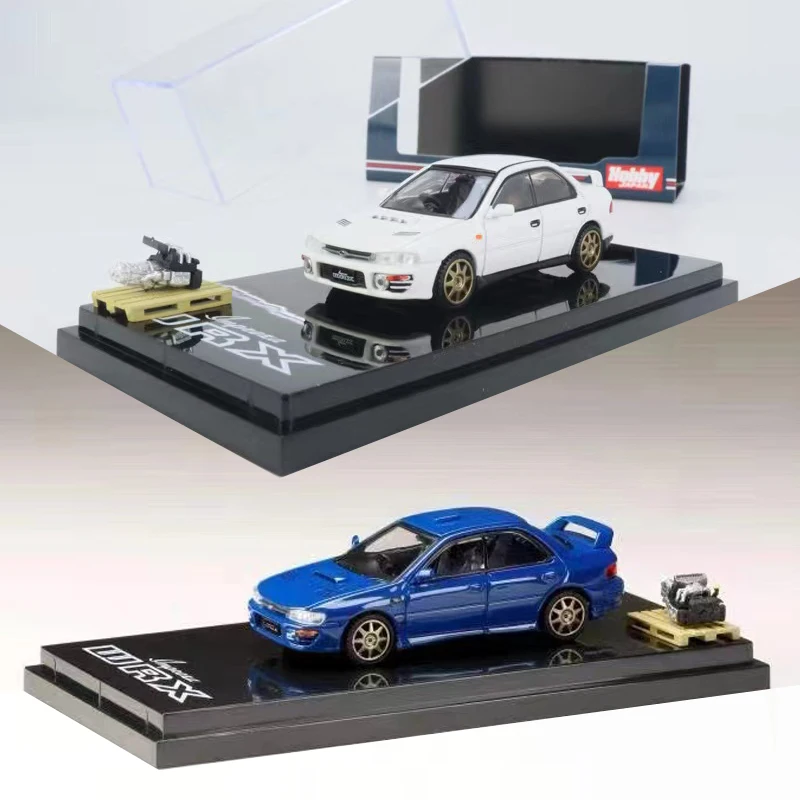 

Hobby Japan 1:64 Model Car Impreza Ver1.0 (GC8) WRX STi Version II -Sports Blue & White