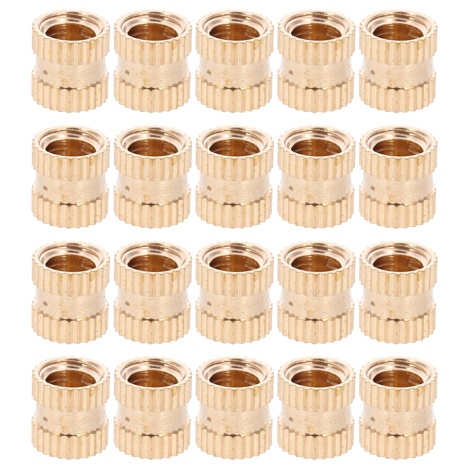 

20Pcs Brass Threaded Insert Heat Set Insert 8x8mm Female Thread Nut Inserts for Wood Plastic 3D Printer Embedment Nuts