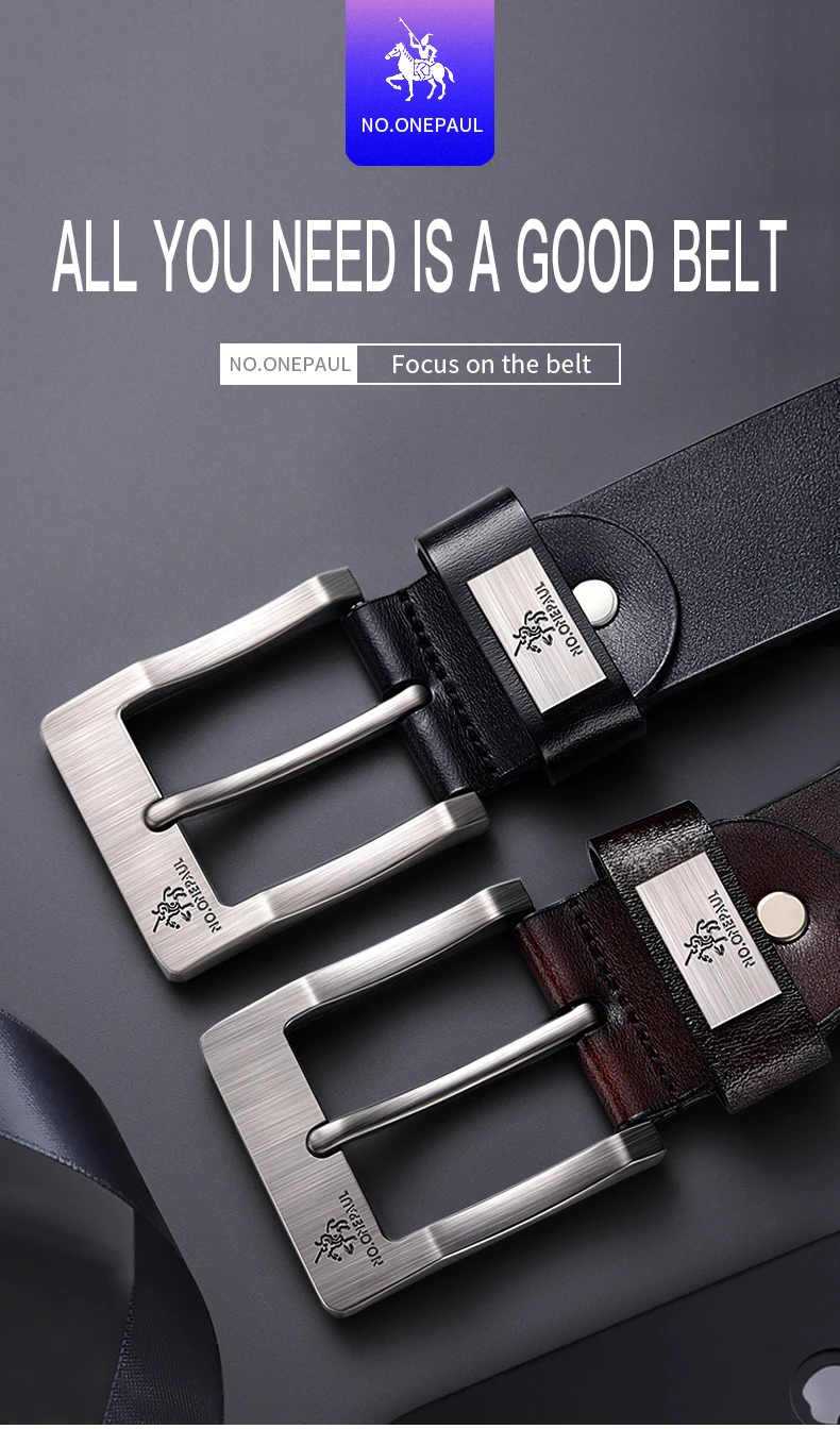 New Trend High Quality Buckled Jeans Leather Casual Business Cowboy Belt Men's Fashion Designer_maomaolike.com