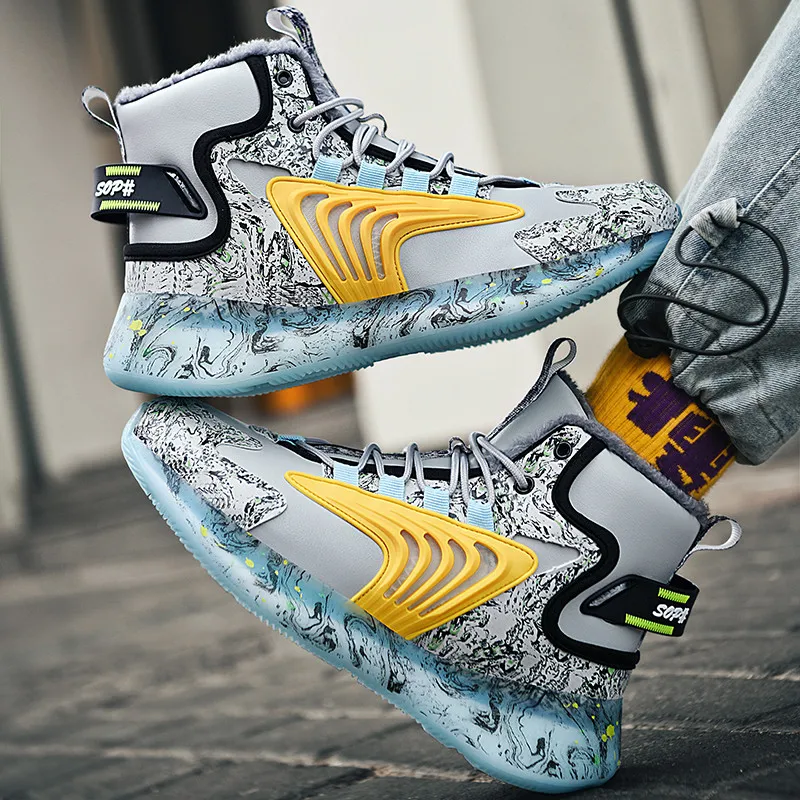 

Winter New Style High-top Insulated Warm Cotton Boots, Thick-soled Anti-slip and Wear-resistant Casual Sports Shoes, Snow Boots