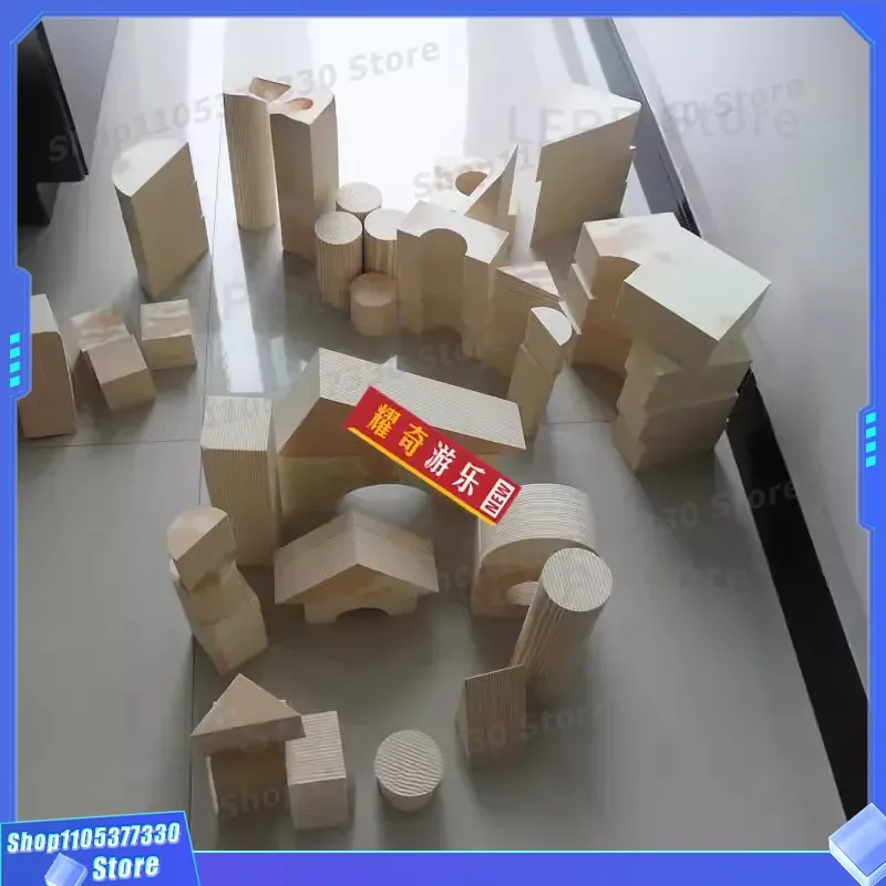 Large EVA Foam Building Blocks Wood Grain Soft Bricks Educational Toys For Kindergarten Naughty Castle Corner Area Safe Play
