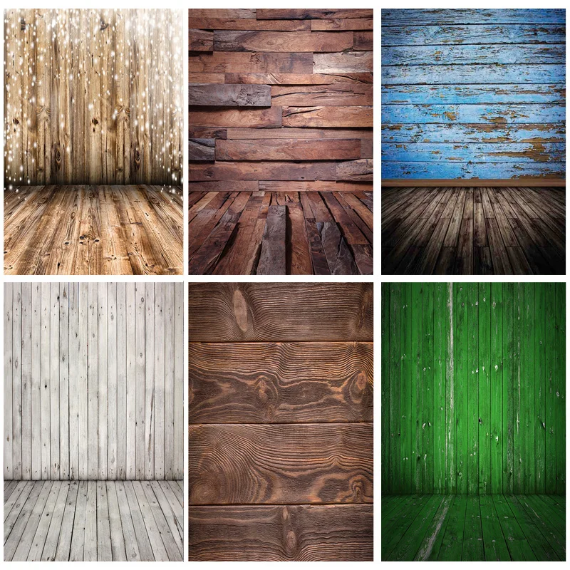 Vinyl Vintage Color Wooden Planks Background Portrait Photo Backdrops For Photo Studio Background Props ZLSY-81