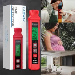 CAMWAY EMF Meter Digital Electromagnetic Radiation Detector Handheld LCD EMF Tester For Check Home Office Outdoor Computer Room