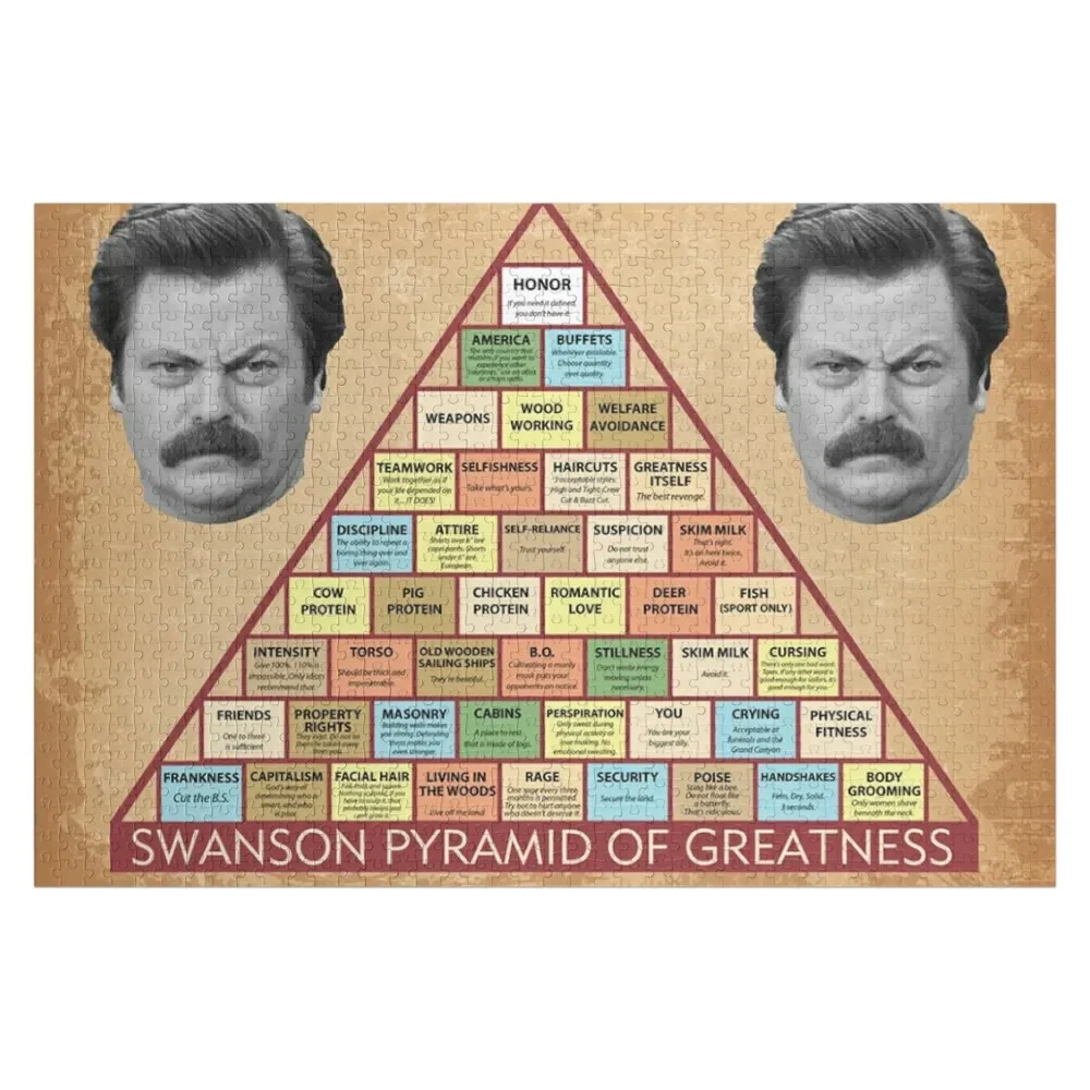 Swanson Pyramid of Greatness Jigsaw Puzzle Name Wooden Toy Christmas Toys Customizable Gift Personalized Wooden Name Puzzle