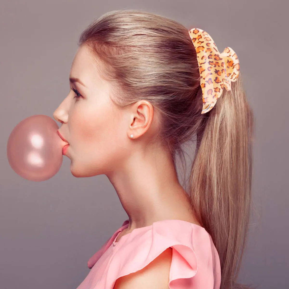 

Leopard Print Hair Clips 7Cm Shallow Barrettes Strong Grip Holders For Women Hair Styling Tool Barrettes