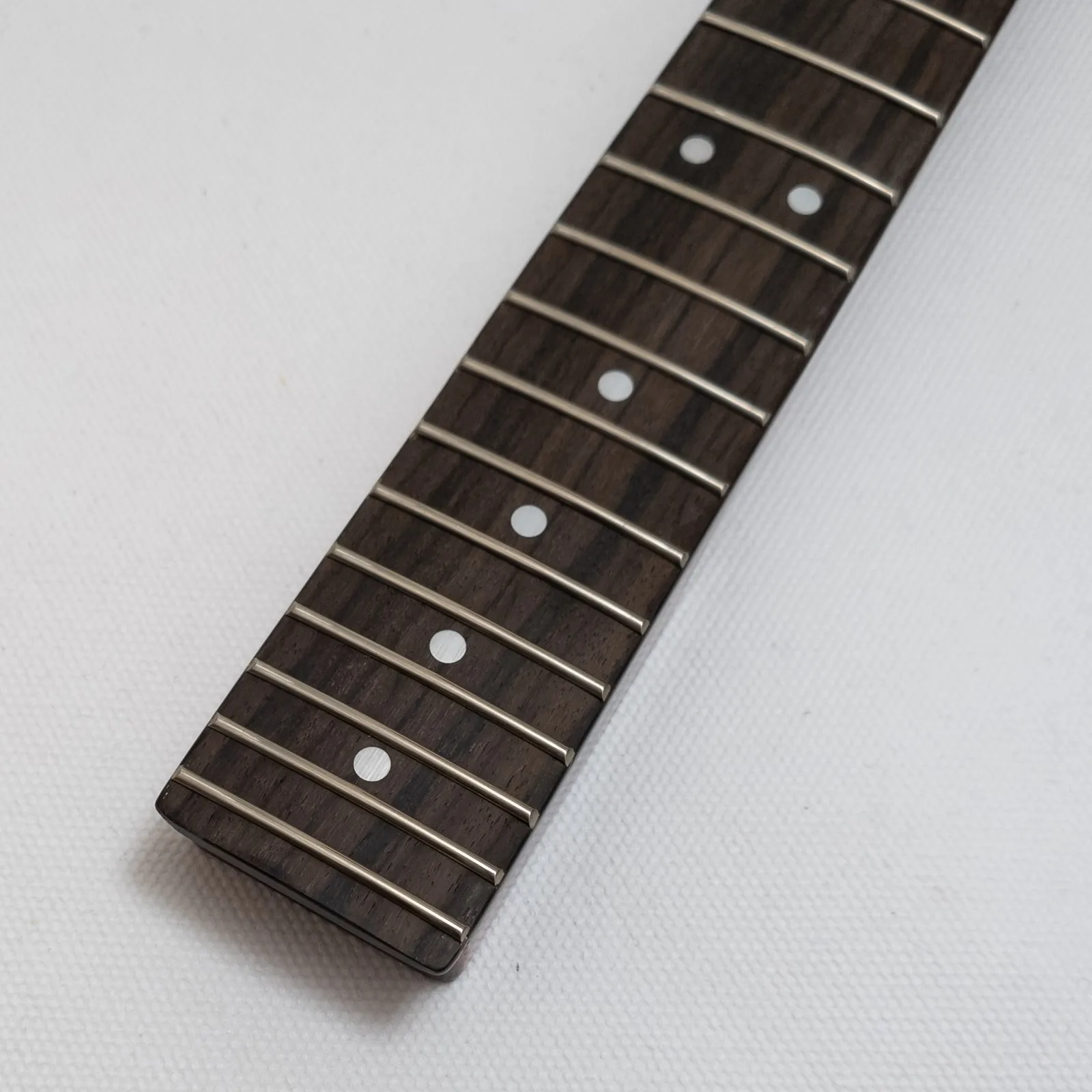 25.5 Inch Maple Guitar Neck Rosewood Fingerboard Gloss Finish 22 Medium Jumbo Frets Modern C Bone Nut Replacement