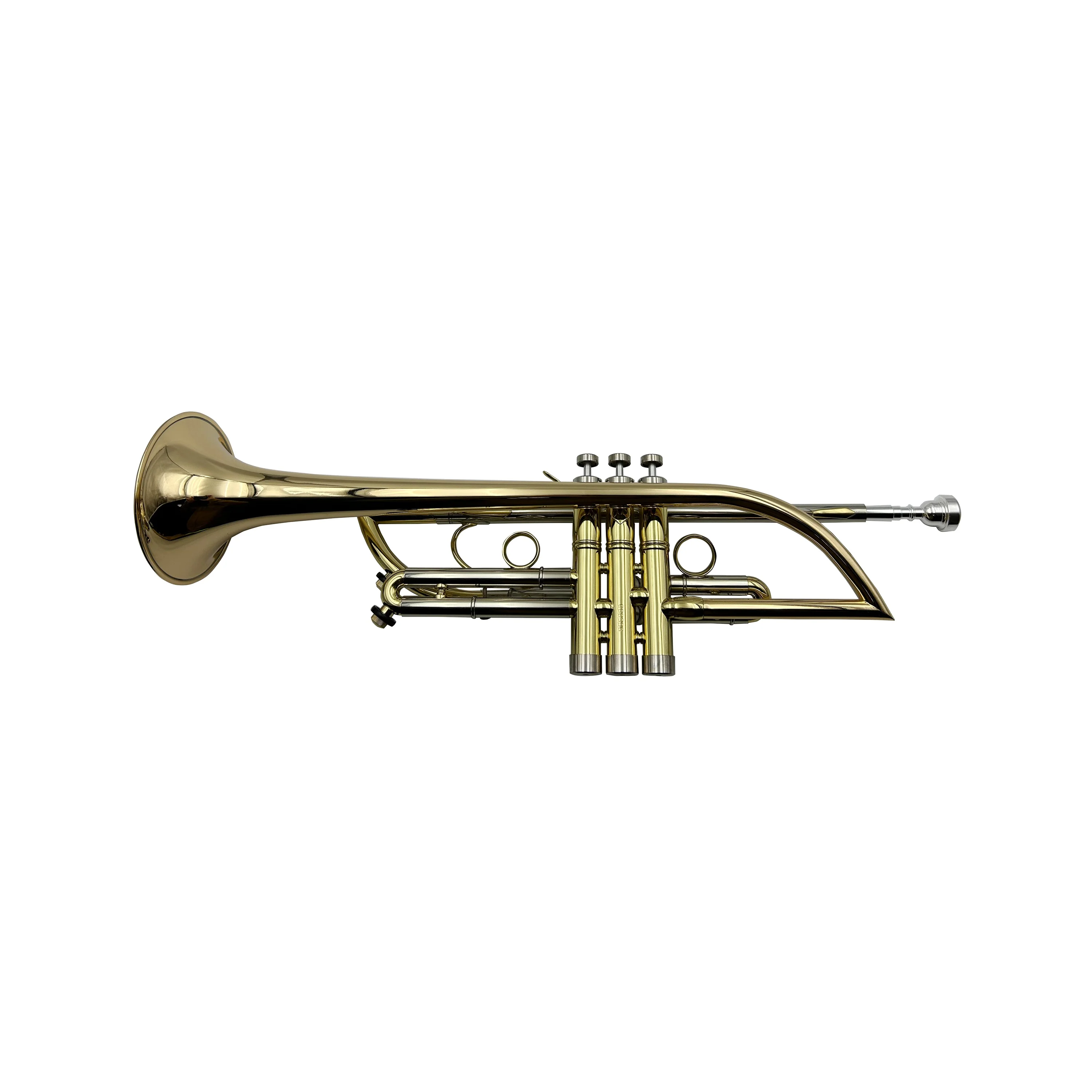 Professional BB Tone Trumpet JYTR409XGC OEM Imitation Gold Copper Brass Body Gold Lacquer Surface Stainless Steel