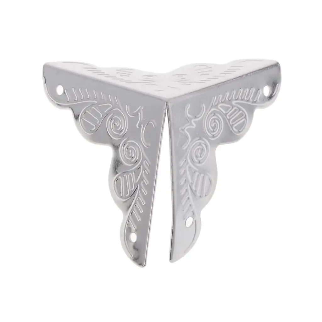 Retro Metal Corner Protector Antique Guard for Wooden Jewelry Box Case Trunk Furniture