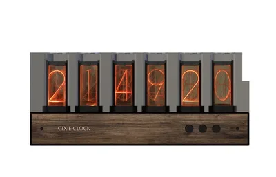 Glow Tube Clock LED Wood Table Digital Watch Clocks Vintage Luxury Modern Creative Electronic Desktop Clock Gift Ideas