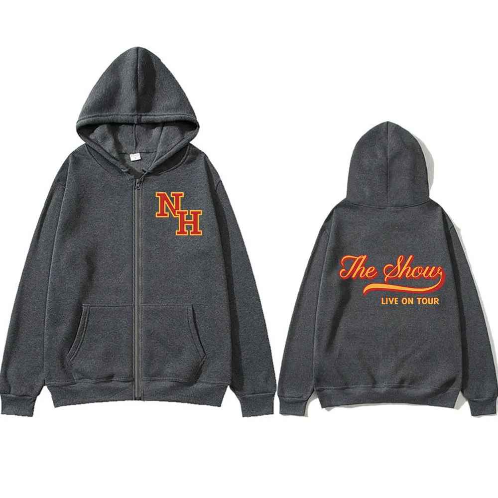 Niall Horan The Show Live on Tour Hoodie Pria Wanita, pullover hoodie kasual ritsleting ukuran besar Hip Hop modis untuk pria dan wanita