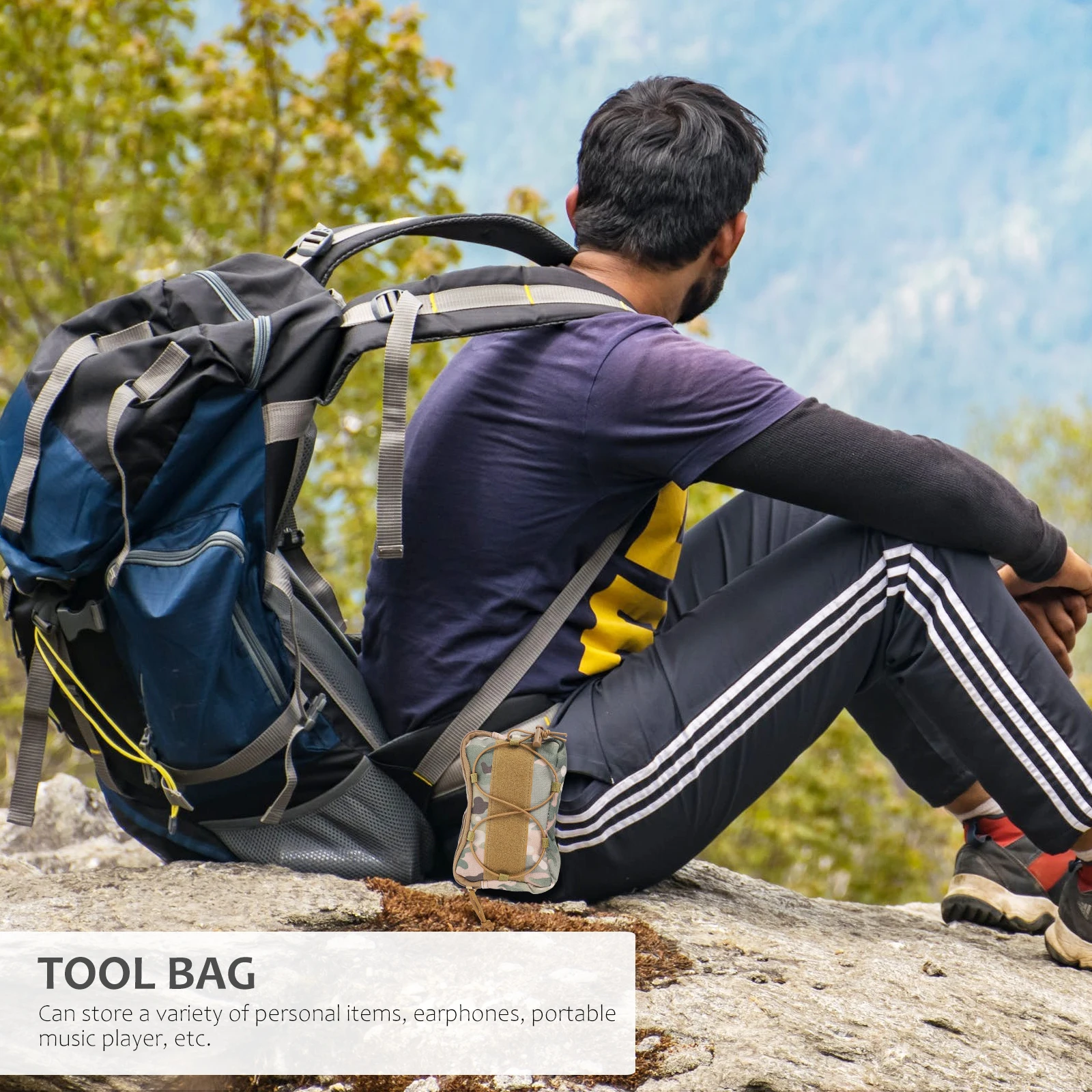 

Mini Earphone Waist Pack Nylon Wear Resistant Durable Multi Purpose Running Cycling Sports Travel Hook Easy Carry Storage Bag