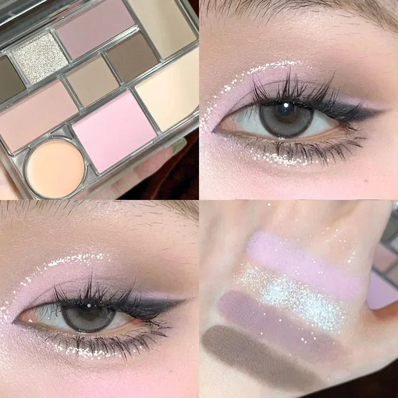 Heallor 10 Farben matte Erd farbe Lidschatten-Palette glänzend wasserdicht erröten Kontur Make-up Perl glanz Lidschatten Lidschatten Pigmente