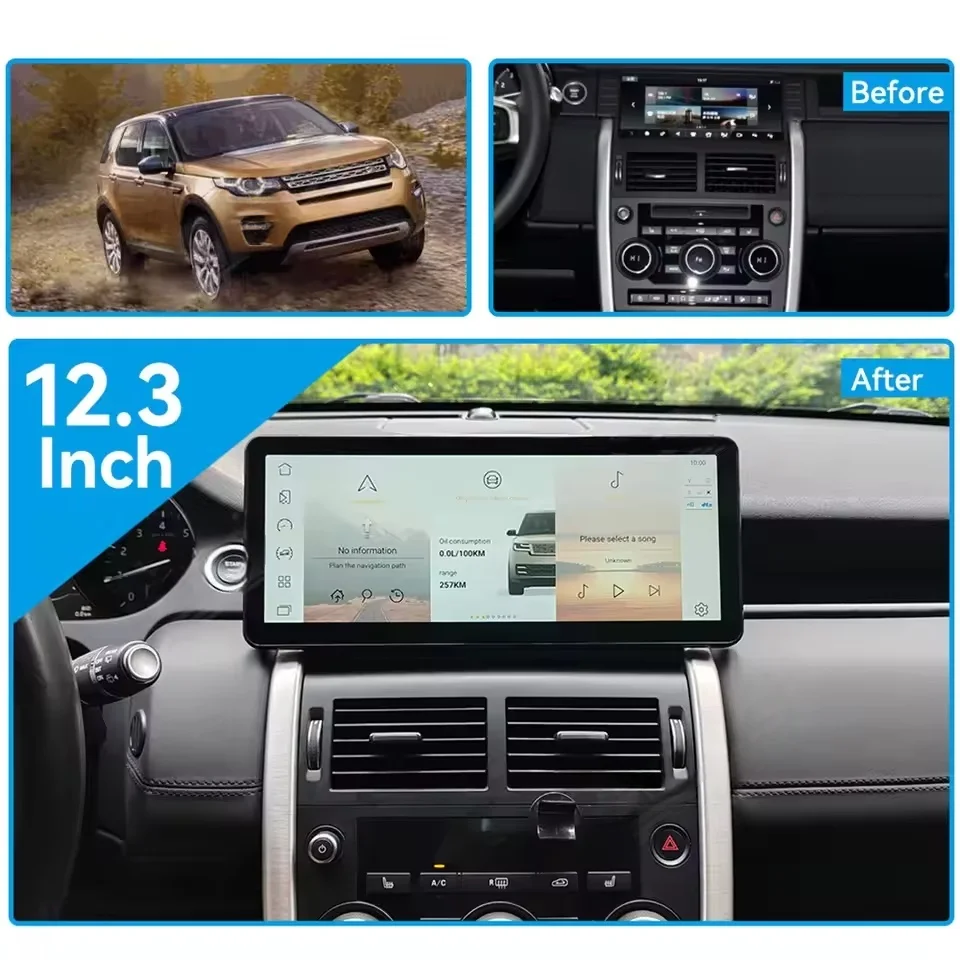 12.3 Inch Dual System Android 14 For Land Rover Discovery Sport L550 2015-2019 GPS Car Radio Multimedia Player Stereo Head Unit