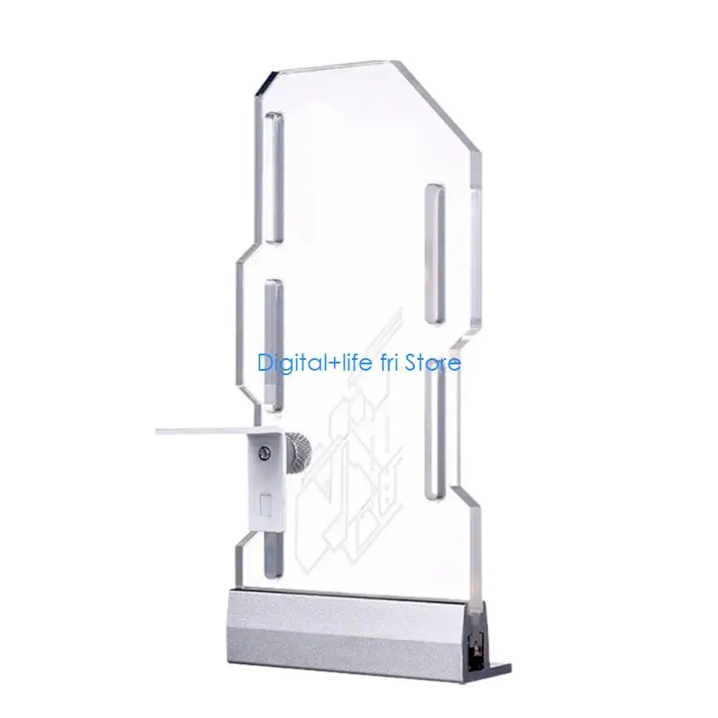 E06D Adjustable Height Multiple Hole Acrylic GPU Support Bracket With ARGB Lighting Syncs
