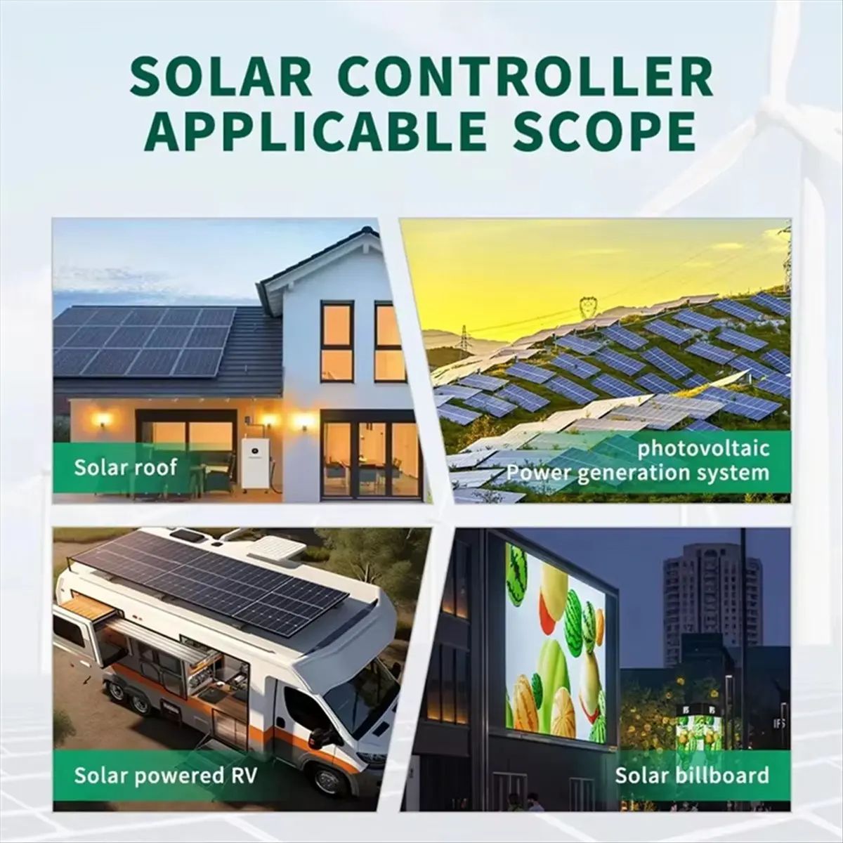 A99X Solar Charging Controller 12V 24V WiFi Automatic Solar Panel Regulator 20A Dual USB LCD Controller