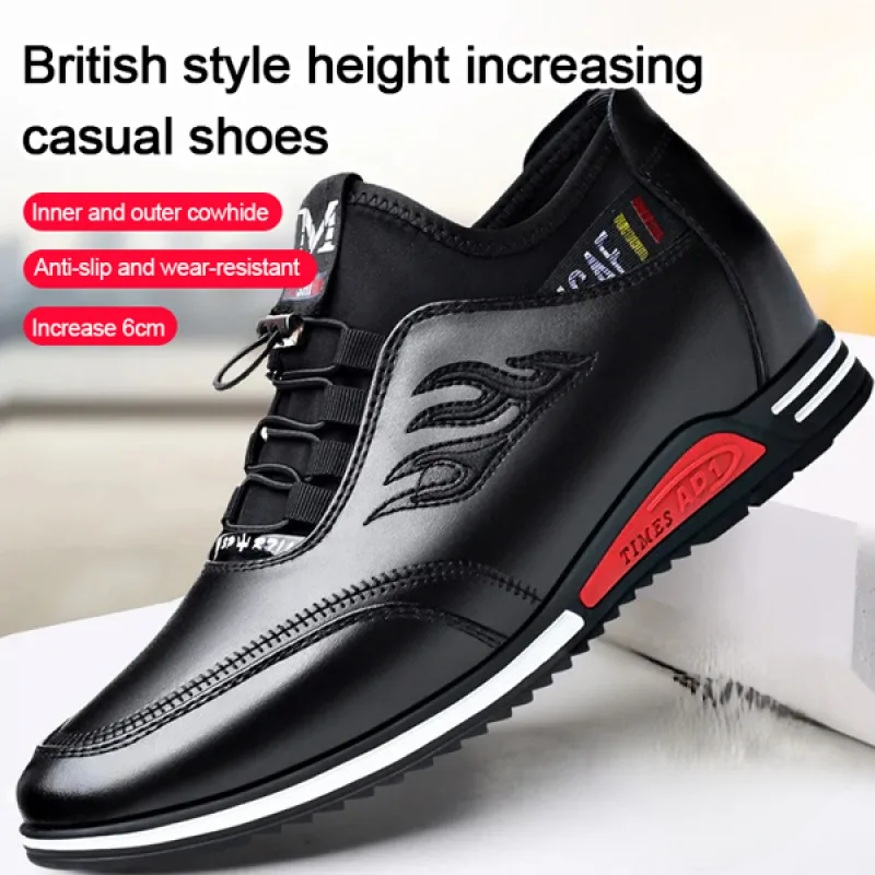 Men's Autumn Casual Leather Shoes, Business Formal Comfortable Sneakers, Breathable Durable, Versatile for Office/Outdoor/Daily