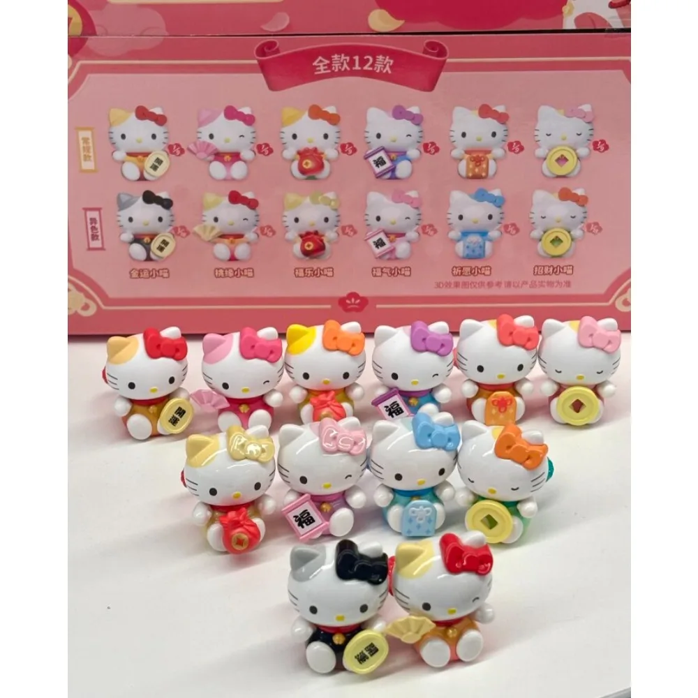 

Hello Kitty Lucky Meow Series Cute Beans Mini Figure Blind Box Anime Mini Figure Action Figure Blind Bag Desktop Ornament Decor