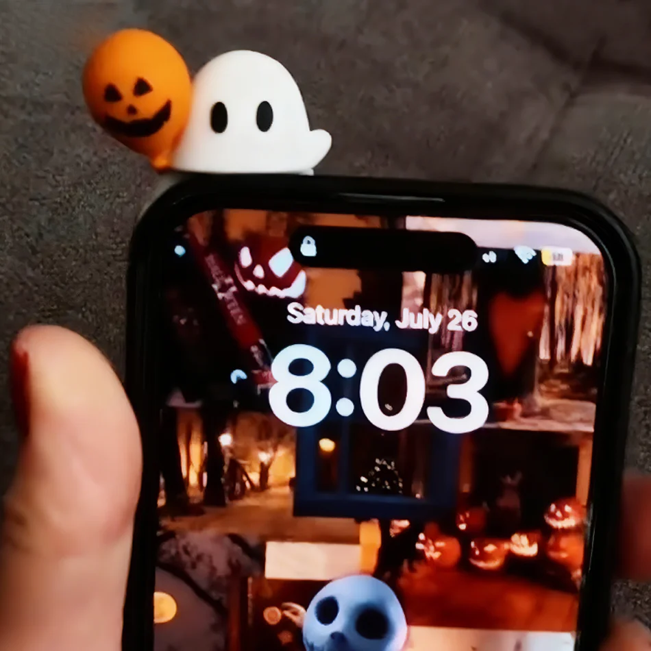 Figurina di fantasmi di Halloween Serie di Halloween Scatola cieca Mini modello di bambola Ornamento staccabile Confezione regalo misteriosa