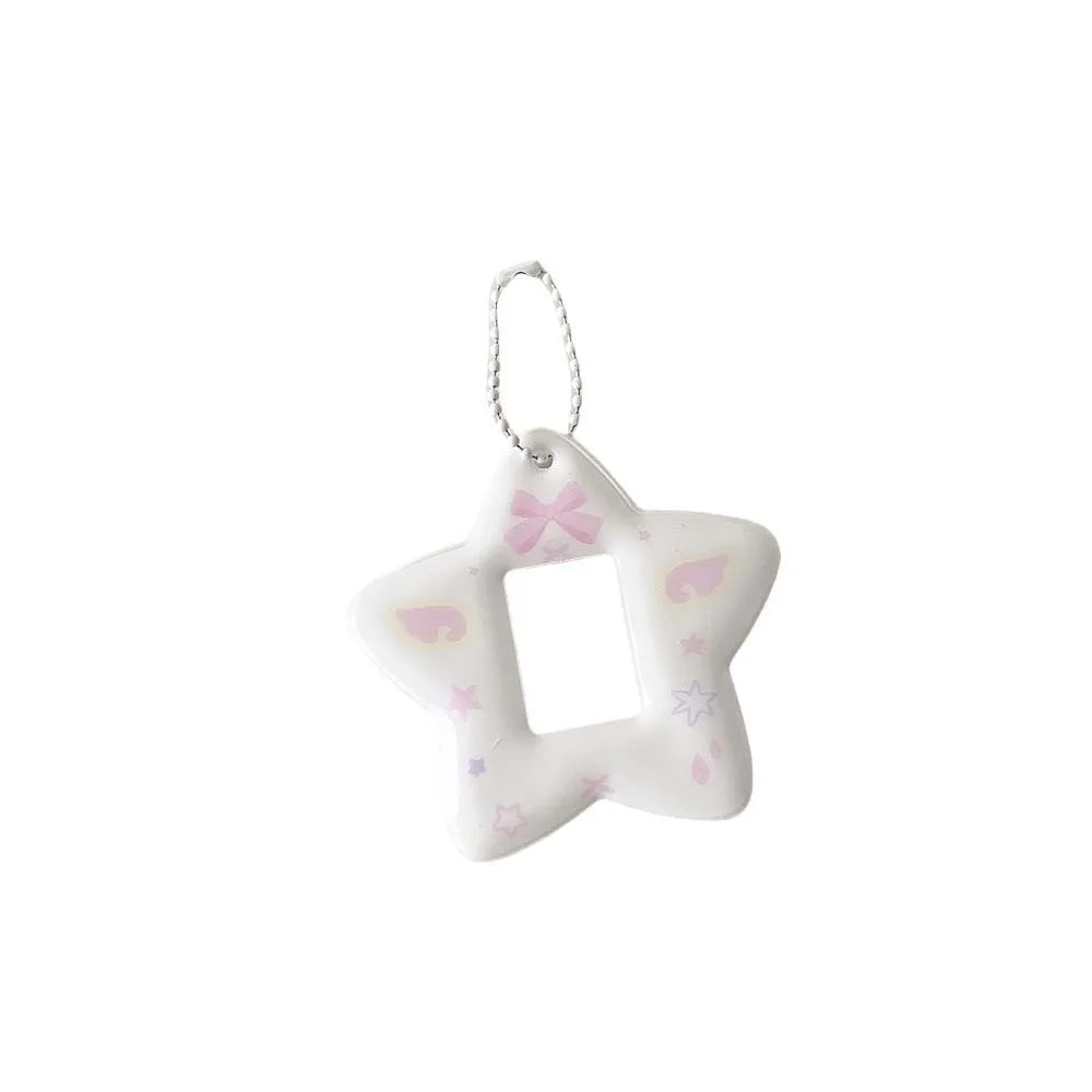 

With Keychain Mini Photocard Holder Star Pendant Hanging Decoration Idol Card Display Protector Picture Korean Ins Style