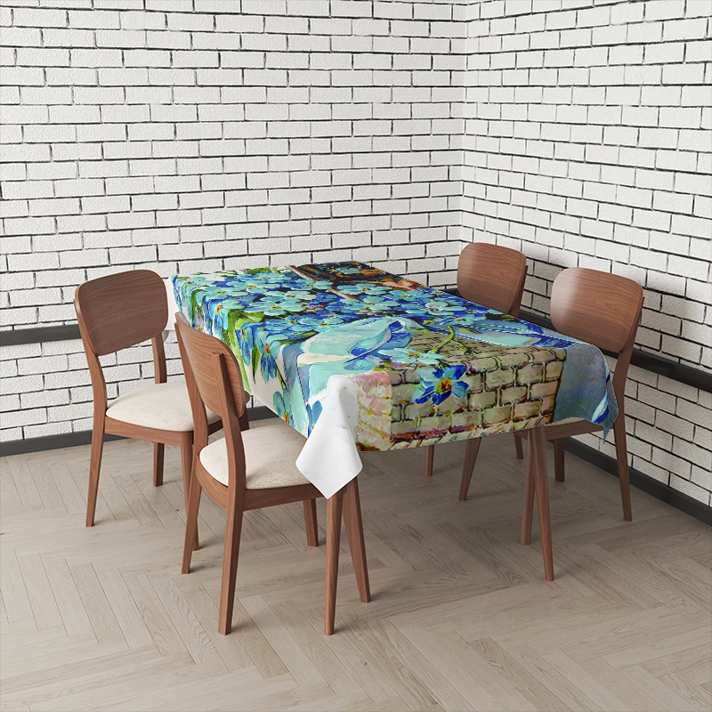 Home tablecloths for dining table decoration Natural and Animal Styles rectangular table accessories cloth Anti-stain tablecloth