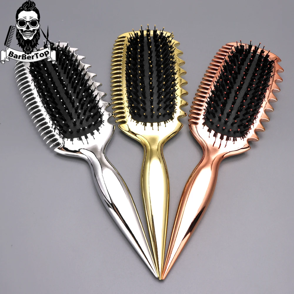 

New Salon Hairdressing Massage Comb Professional Upscale Electroplated Air-Cushion Combs Barbershop Home Styling Tools Supplies